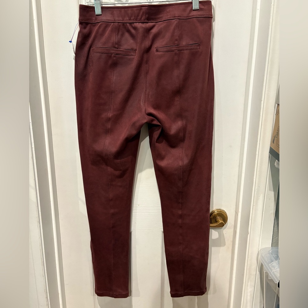Free People Maroon, Suede Leggings Soft and Stylish 28 - Picture 2 of 3